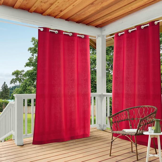 TOWN & COUNTRY BASICS Cabana Solid Heavyweight Indoor Outdoor Curtains by TOWN+%26+COUNTRY+BASICS