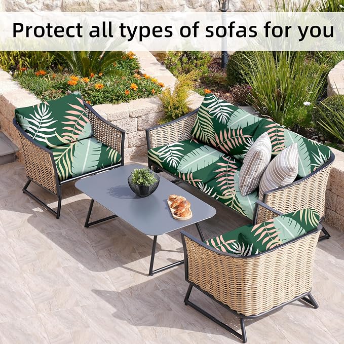8Pcs Stretch Patio Cushion Covers, Outdoor Couch Covers Replacement, Outdoor - Image 6