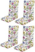 SERWALL HDPE Outdoor Rocking Chair Cushion Set of 4, Memory Foam Cushion by SERWALL