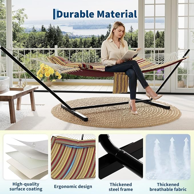 Portable 2 Person Double Hammock - Image 6