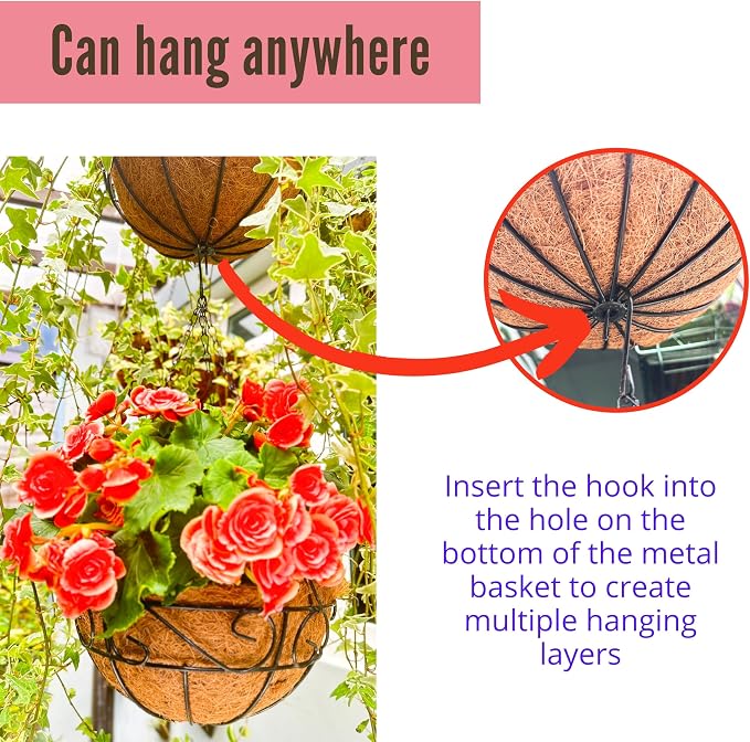 LaLaGreen Hanging Planter for Outdoor Plants Hanging Baskets - Image 8