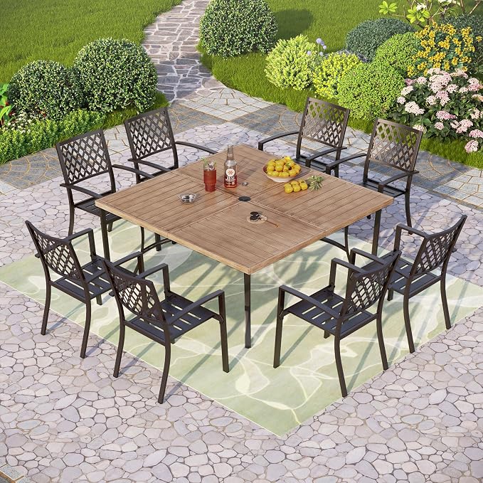 PHI VILLA 9 Pieces Outdoor Dining Set - Image 2