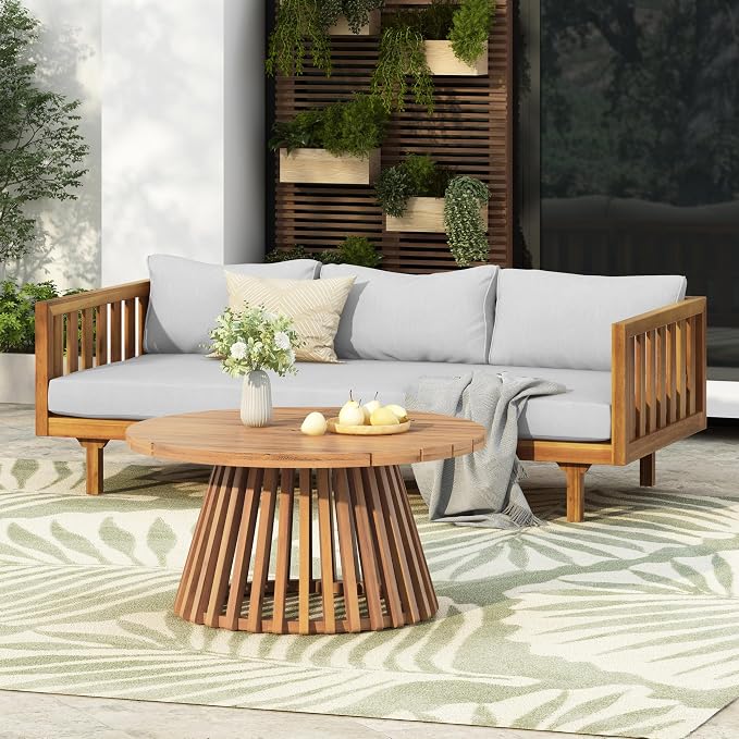 Merax Outdoor Acacia Wood Conversation Set by Merax