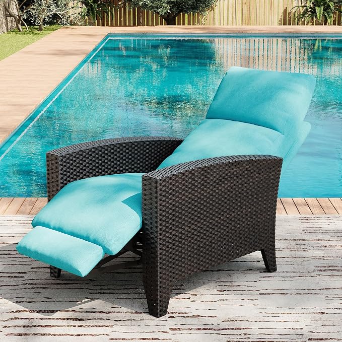 IDEALHOUSE Wicker Outdoor Recliner Reclining Patio Chairs - Image 4