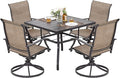NUU GARDEN 5 Piece Outdoor Dining Set, Iron Patio Furniture Set by NUUGARDENCORPORATION