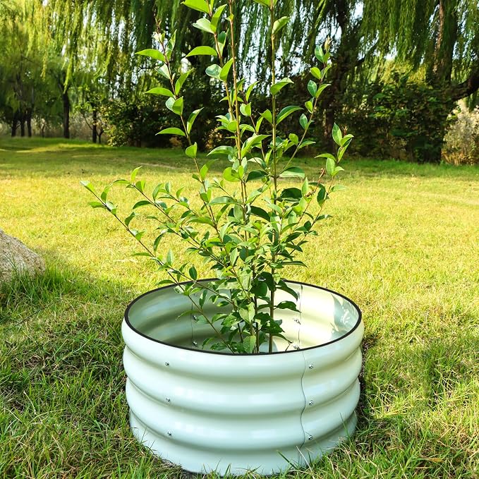 SnugNiture 3 Pcs 2x2x1ft Round Galvanized Raised Garden Bed Kit Outdoor - Image 5