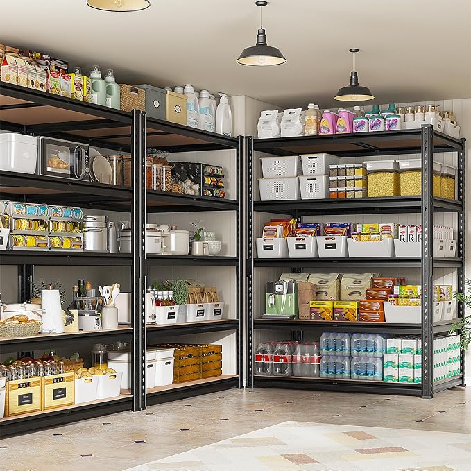 REIBII 2400LBS Storage Shelves 5 Tier Garage Shelving Heavy Duty, Adjustable - Image 7