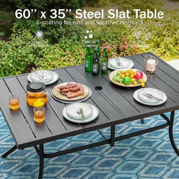 PHI VILLA 7 Pieces Outdoor Dining Set - Image 6