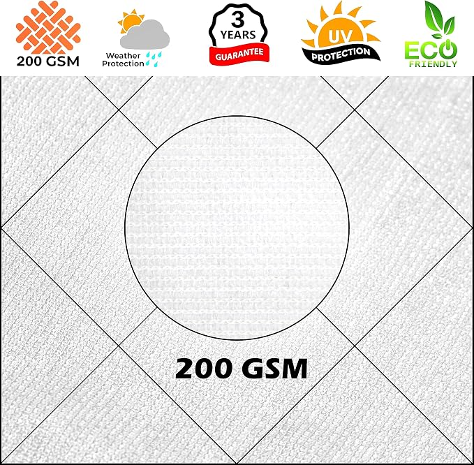 Royal Shade 16' x 20' White Rectangle Sun Shade Sail Canopy Outdoor Patio - Image 8