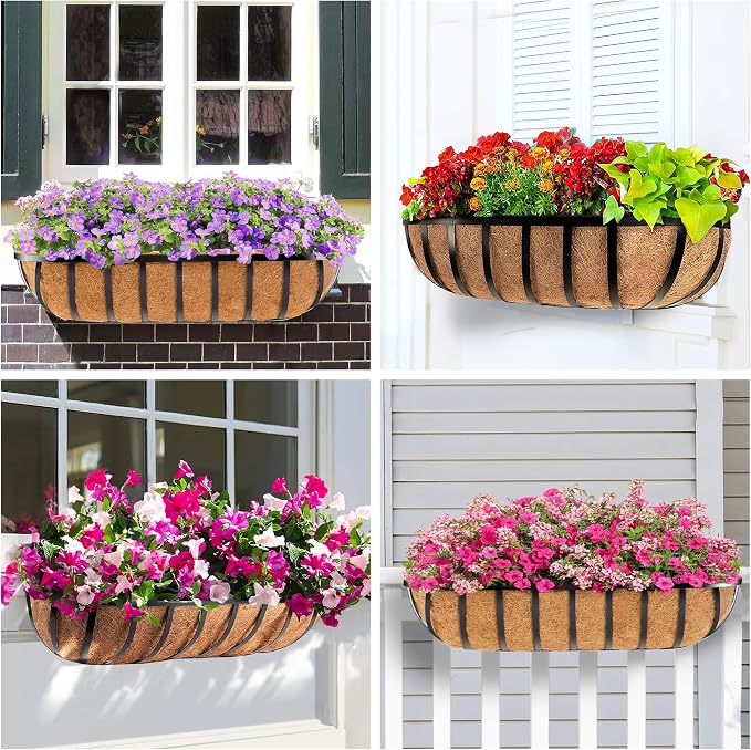 2pcs 30' Planter, Metal Window Box - Image 4