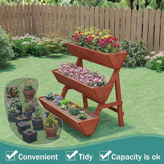 Raised Garden Bed, 3 Tier Vertical Garden Planter - Image 5