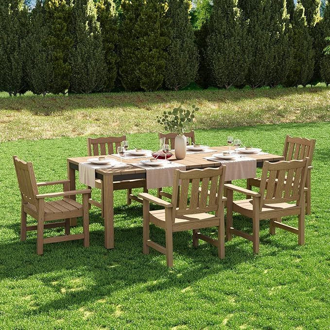 Stoog 63" All-Weather Patio Dining Table, HIPS Waterproof Tabletop - Image 4