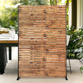 Metal Privacy Screen, Freestanding Decorative Privacy Screen by FENCY