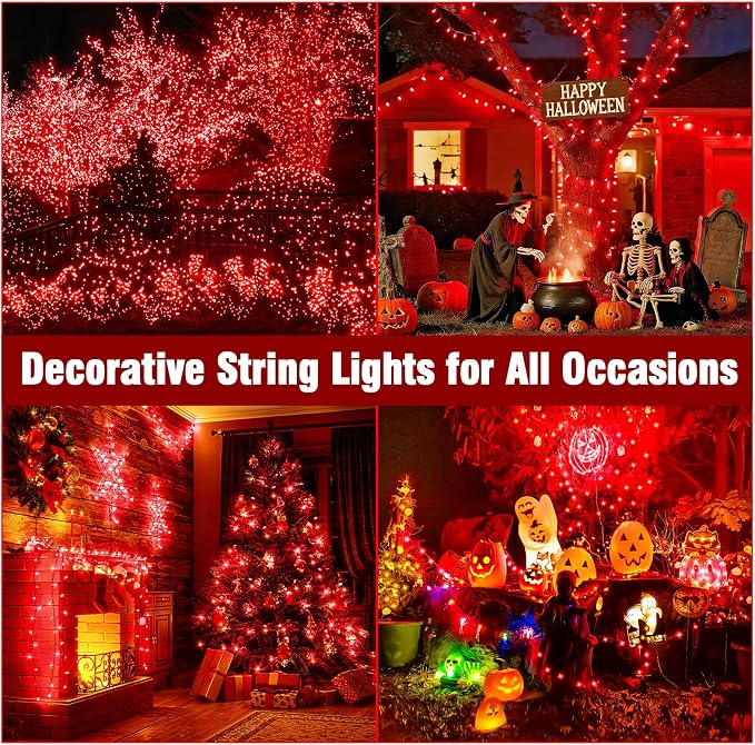 Nisocy 200 LED Red String Lights - Image 4