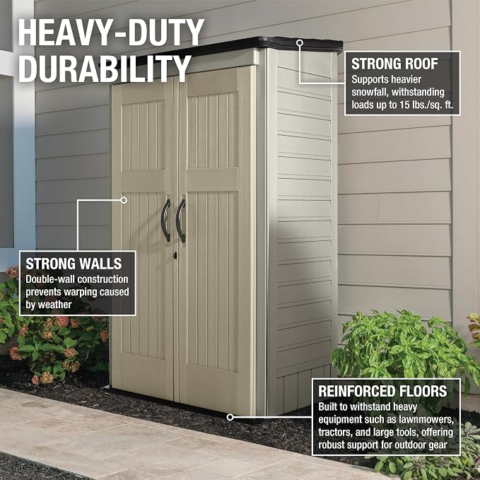 Rubbermaid Vertical Resin Outdoor Storage Shed - Image 3