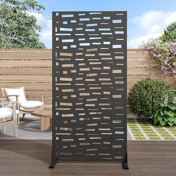 Casaphoria 72" H x 35" W Metal Outdoor Privacy Screen, Freestanding Decorative by Casaphoria