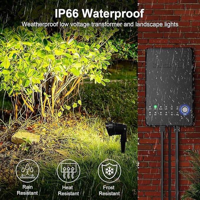 ZUCKEO All-in-One Low Voltage Landscape Lighting Kit, 5W LED Landscape Lights - Image 4