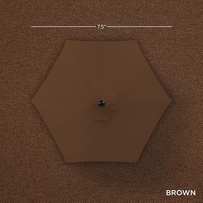 Best Choice Products 7.5ft Heavy-Duty Round Outdoor Market Table Patio Umbrella - Image 4