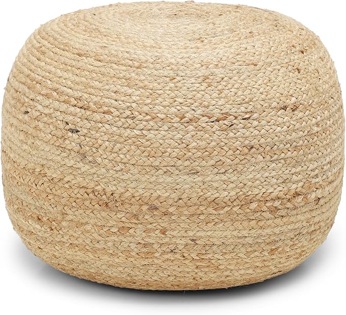 REDEARTH · Jute Circular Jute Pouf Ottoman - Image 4