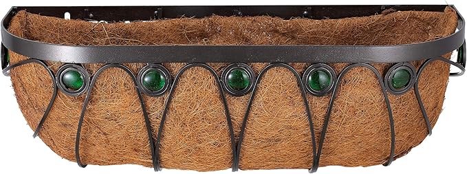 Arcadia Garden Products Hanging Window Basket Metal Trough Flower Planter - Image 3