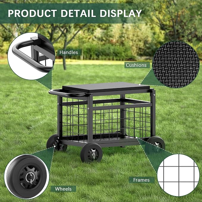 FLINTER Rolling Garden Work Seat - Image 5