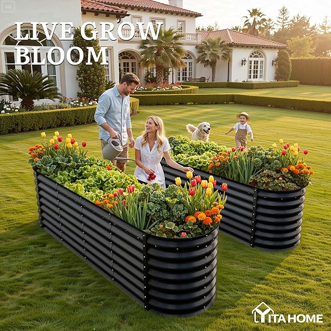 YITAHOME 24" Tall 9 in 1 Large Raised Garden Bed Kit, Outdoor Above Ground - Image 3