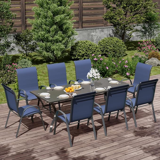 UDPATIO Patio Chairs Set of 8, Stackable Outdoor Dining Chairs - Image 2