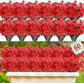 60 Pack Artificial Flowers for Outdoor Indoor Fake Plants, Faux Silk Flowers by Powbrace