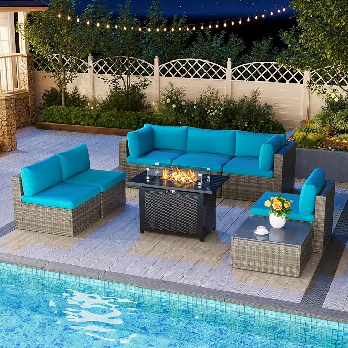 8 Pieces Outdoor Patio Furniture Set - Image 8
