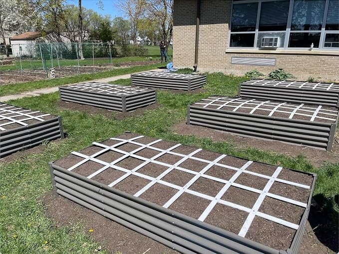 A ANLEOLIFE 8X4X1.5ft Galvanized Raised Garden Bed Kit, Rectangular Large Metal - Image 2