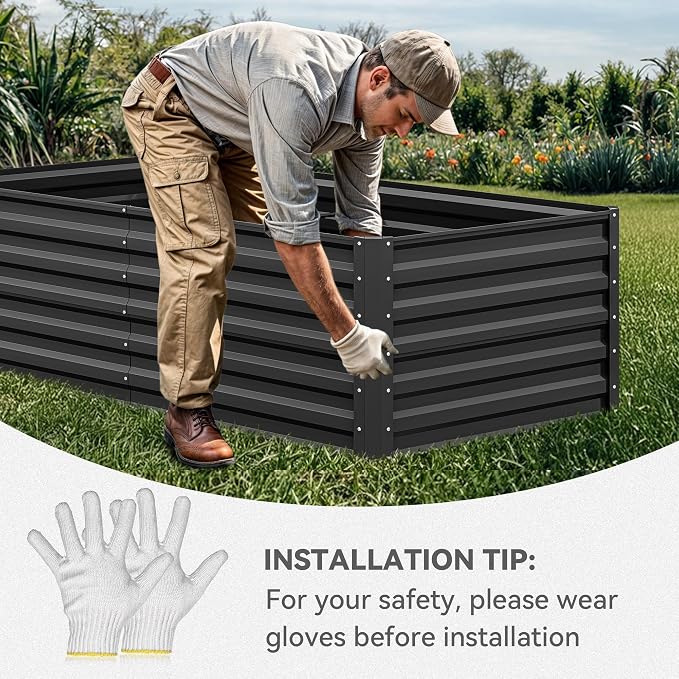 YITAHOME 6x3x2 ft 2pcs Galvanized Raised Garden Bed Kit, Large Metal Planter Box - Image 6
