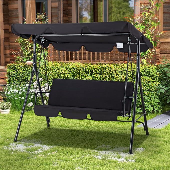 AECOJOY Porch Swing with Stand, Outdoor Swings - Image 6