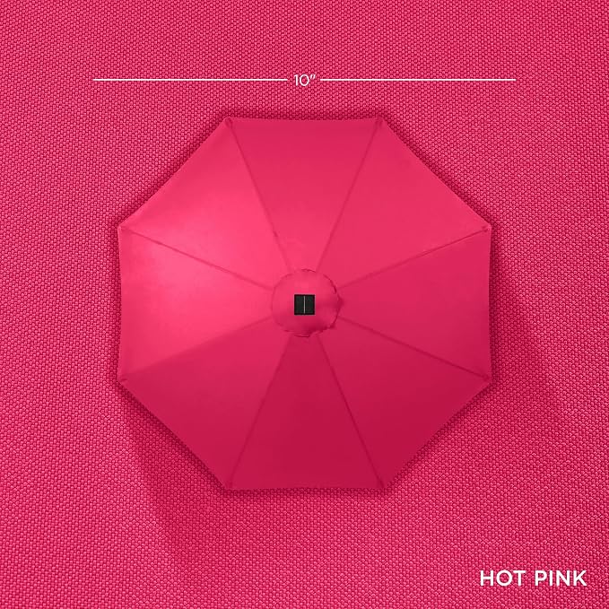 Best Choice Products 10ft Solar Polyester LED Lighted Patio Umbrella w/Tilt - Image 4