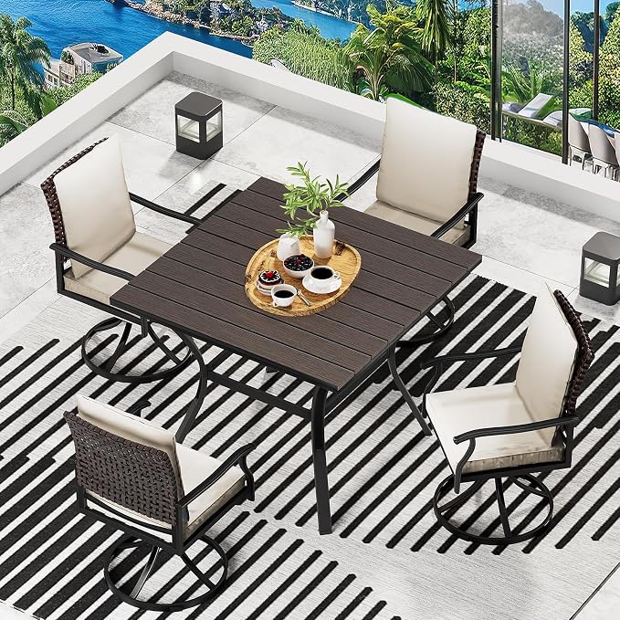 LEVELEVE 5 Piece Outdoor Patio Dining Set - Image 3
