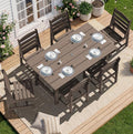 SERWALL Patio Dining Sets for 6 Person, HDPE Dining Set by SERWALL