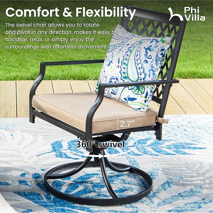 PHI VILLA 7 Pieces Outdoor Dining Set - Image 4