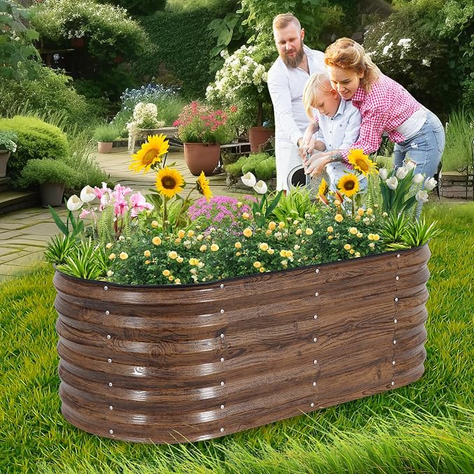 1MORE Galvanized Raised Garden Bed- Planter Garden Boxes Outdoor, Raised Beds - Image 2