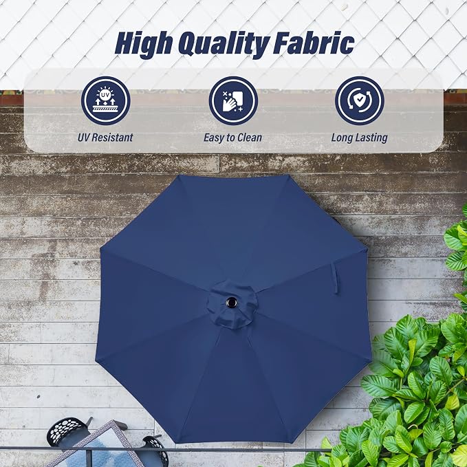 Simple Deluxe 9' Patio Umbrella Outdoor Table Market Yard Umbrella - Image 4