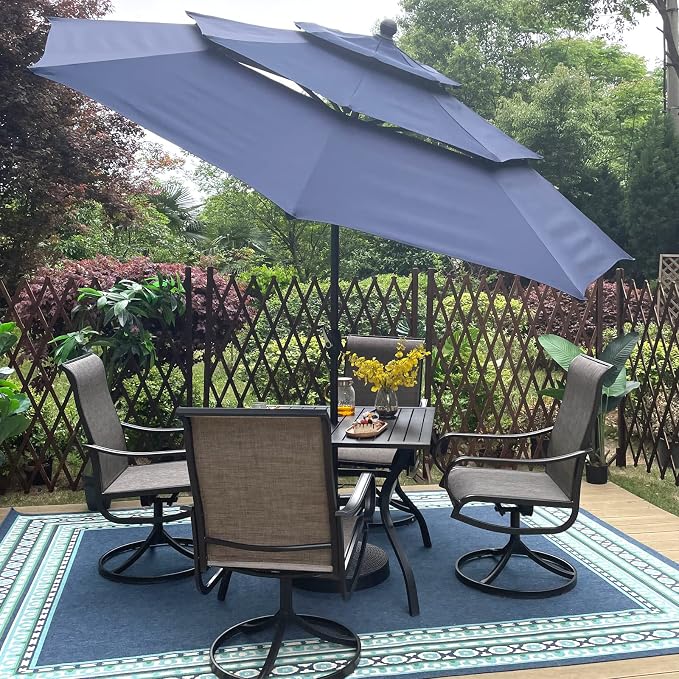 PHI VILLA Patio Table and Chairs Dining Set - Image 9