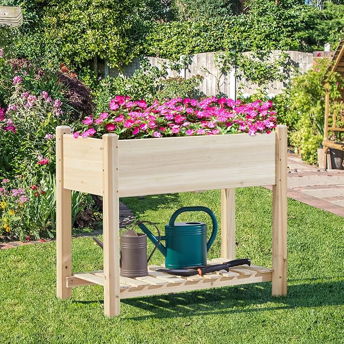 Yaheetech 34x18x30in Raised Garden Bed, Planter Box - Image 2