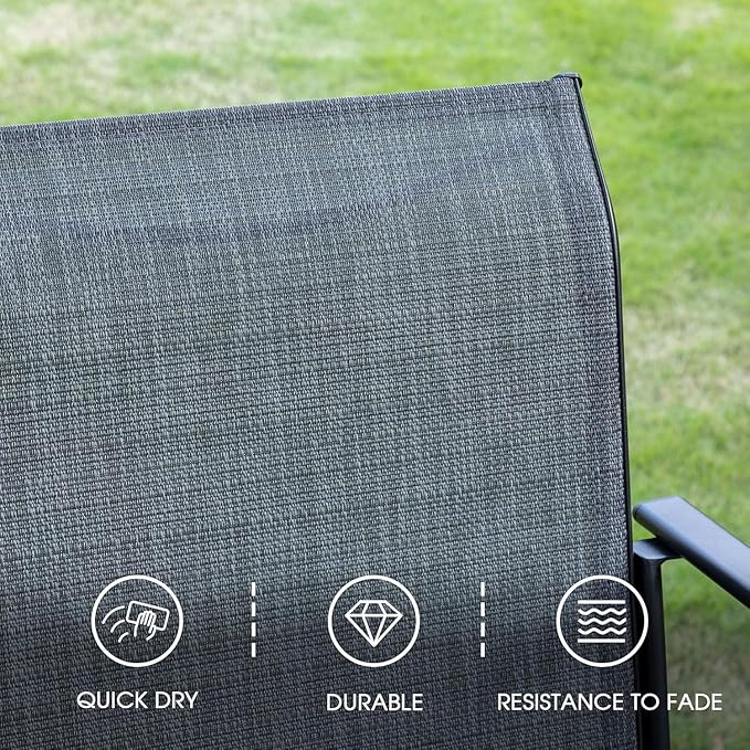VICLLAX 5 Pieces Patio Dining Set, Outdoor Furniture Set Includes 41.2" Round - Image 6