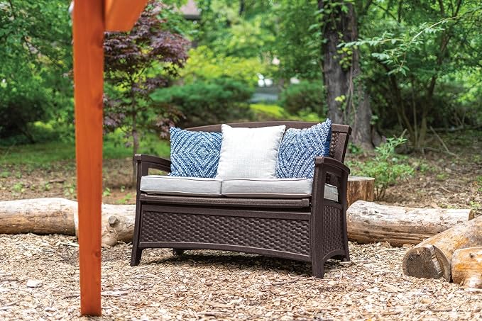 Suncast Outdoor Wicker Love Seat - Image 14