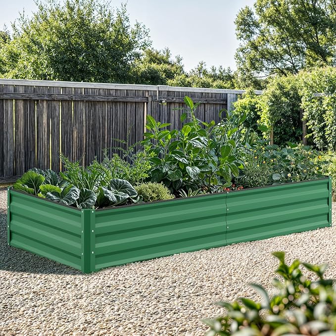 YITAHOME 96x48x12 in 2pcs Galvanized Raised Garden Bed Kit, Large Metal Planter - Image 2