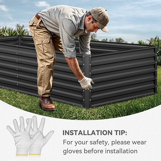 YITAHOME 8x4x2 ft 4pcs Galvanized Raised Garden Bed Kit, Large Metal Planter Box - Image 6