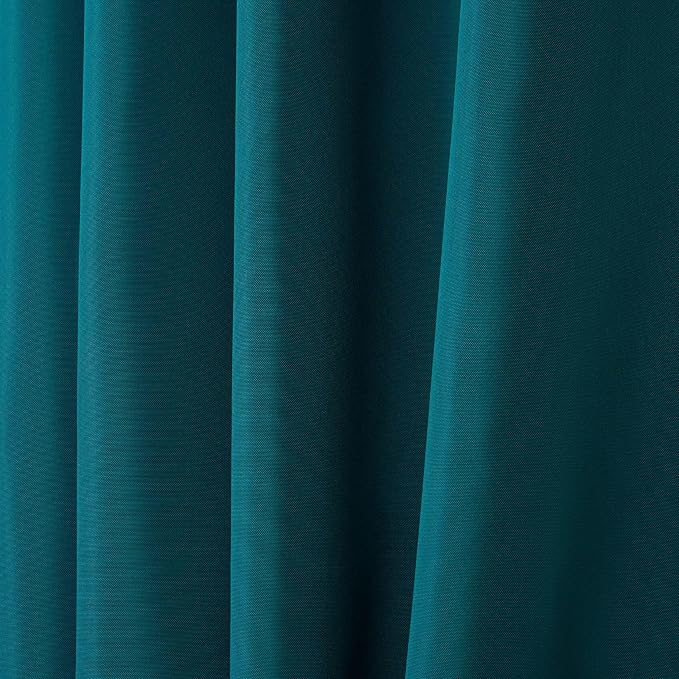 NICOLE MILLER NEW YORK Canvas Indoor/Outdoor Grommet Top Curtain Panel Pair - Image 2