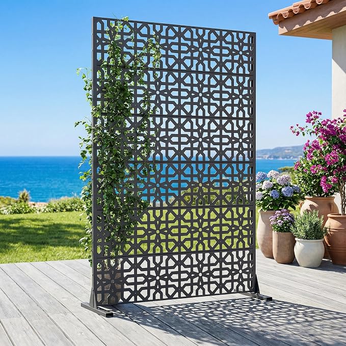 Casaphoria Metal Privacy Screen Outdoor, Drakgrey-Perilla - Image 2