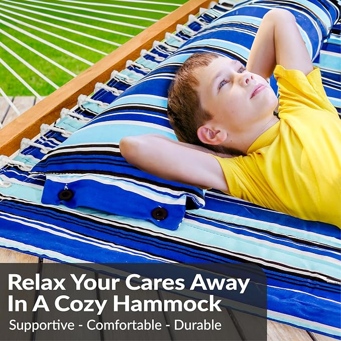 Sunnydaze Quilted Outdoor Hammock - Image 2