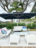 PURPLE LEAF 10' X 12' Patio Umbrella Outdoor Rectangle Umbrella Large by PURPLELEAF