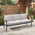 Gand Patio Outdoor 3-Seat Couch Sofa, Wicker Conversation Set by GrandPatio