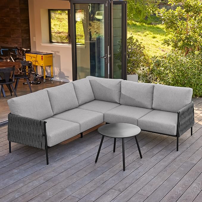 East Oak Corner Patio Furniture Set | Life Chatter 5-Seat Outdoor Furniture | by EASTOAK